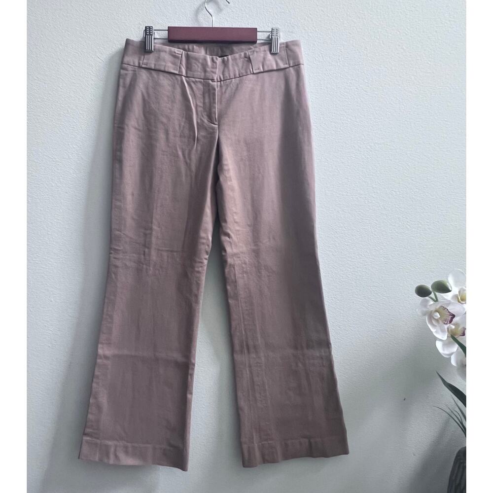 Theory Cotton Blend Women's Copper Tan Wide‎ Leg Business Dress Pants Size 2